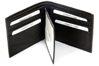 Carry your money in style. This is a bifold leather mens wallet with 9 credit card slots and one ID Window. High quality genuine leather is durable and soft to the touch. As this is genuine leather, please be aware that there will be some small creases and nicks in the leather but the wallet are all brand new. 