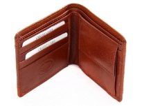 Genuine leather bi-fold men wallet