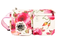 Betty Boop Licensed Printed PVC Waist Band made of fabric. Has zipper closure and single adjustable strap. 