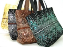 Embroidered Sequin Accented Handbag