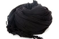 100% viscose solid color scarf with fringes.