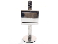 Hammered Stainless Steel Card Display