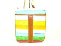 Horizontal multi colored pattern shou