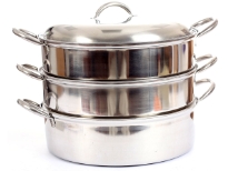 Stainless steel 3 pcs steamer set.