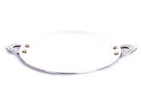 Stainless Steel Tawa Dish - Hammered by Hand. Hand made Riveted Handles for long life. 