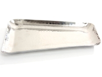 Hammered Stainless Steel Geometric Tray