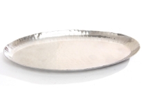 Hammered Stainless Steel Oval shaped Tray