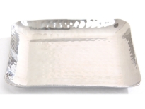 Stainless Steel Hammered Squared Tray