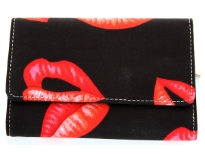 Lips print ladies wallet