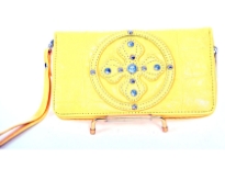 Faux Leather Double Zipper wallet