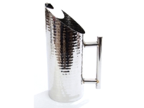 Hammered Stainless Steel Water Pitcher.