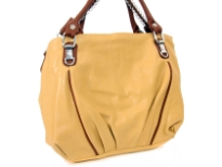 PVC Double Handle Bag. Zipper closing, inside center divider, outside back zipper pocket