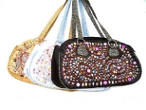 Hand Beaded Fabric Shoulder Ba