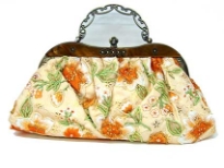 Printed Fabric beaded Evening Bag