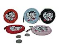 Betty Boop coin purse with zipper and made from fabric.