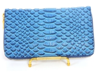 Crocodile Embossed PVC All round zipper wallet