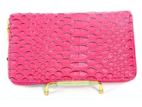 Crocodile Embossed PVC all round zipper wallet