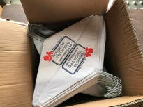 14.5G Wire Hanger Laundry Caped Hangers. 16 inches.