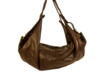 Designer Inspired Hobo Bag with a single strap and a zipper closure. Made of faux leather.