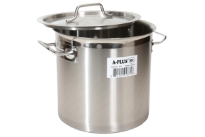 18/10 Stainless Steel High Stock Pot Curved Lip with Lid. 2.5 MM Extra Heavy Bottom. NSF