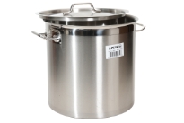 18/10 Stainless Steel High Stock Pot curved Lip with Lid. 2.5 MM Extra Heavy Bottom. NSF.