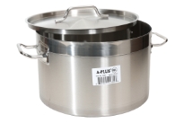 Stainless Steel standard Fold Rim Stock Pot with Lid. NSF