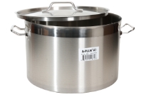 Stainless Steel standard Fold Rim Stock Pot with Lid. NSF