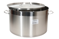 Stainless Steel Standard Fold rim Stock Pot with Lid. NSF