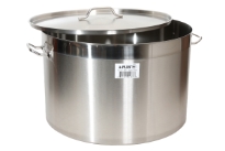 Stainless Steel standard Fold Rim Stock Pot with Lid. NSF
