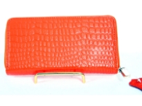 Genuine Leather crocodile embossed all round zipper ladies wallet.