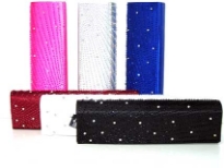 Hand Beaded Evening Bag with Rhinestones.