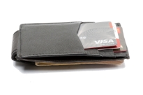 Carry your money in style. This is a Genuine Leather magnetic Money clip, credit card holder. As this is genuine leather, please be aware that there will be some small creases and nicks in the leather but the wallet are all brand new.