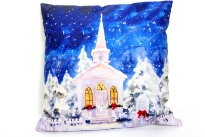 Christmas Sofa Cushion with LED lights. Batteries not included.