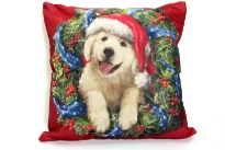 Christmas Sofa cushion with LED lights. Batteries not included.
