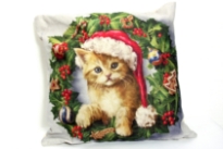 Christmas Sofa Cushion with LED lights. Batteries not included.