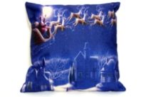 Christmas Sofa Cushion with LED lights. Batteries not included.