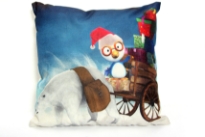 Christmas Sofa Cushion with LED lights. Batteries not included.