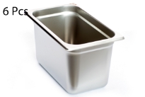 Stainless Steel 1/4 x 6" x 24 Gauge Food Pan. NSF Listed.