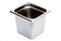 Stainless Steel 1/6 x 6" x 24 Gauge Food Pan
NSF