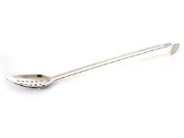 Stainless Steel 19 inches professional one piece Hole Basting Spoon.Thickness: 1.5 mmWeight: 168 gms.