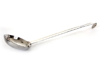 Stainless Steel 19 inches professional one piece Ladle.Thickness: 1.5 mmWeight: 248 gms.
