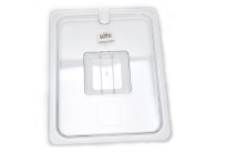 Clear Polycarbonate 1/2 size Food Pan Notched Cover. NSF