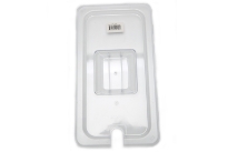 Clear Polycarbonate 1/3 size food pan Notched cover. NSF