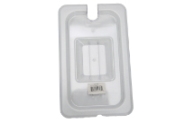 Clear Polucarbonate 1/4 size notched food pan cover. NSF