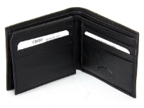 Carry your money in style. This is a genuine leather bifold double bill mens wallet. As this is genuine leather, please be aware that there will be some small creases and nicks in the leather but the wallet are all brand new.