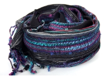 100% viscose/Lurex open weave scarf