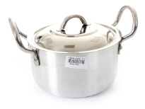 Aluminum 6.75 inches stock pot with Stainless Steel Lid.