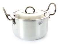 Aluminum Stock Pot with Stainless Steel Lid 7.25 inches -3.25 Qrt.