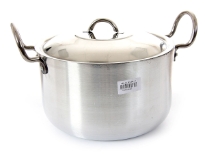 Aluminum Stock Pot with Stainless Steel Lid 9 inches - 6.00 Qrt.