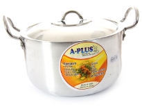 Aluminum Stock Pot with Stainless Steel Lid 10 inches - 6.75 Qrt.
